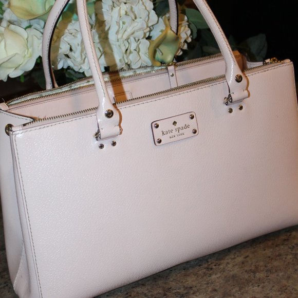 Kate Spade New York large pink leather tote with compartements EUC - Picture 10 of 16